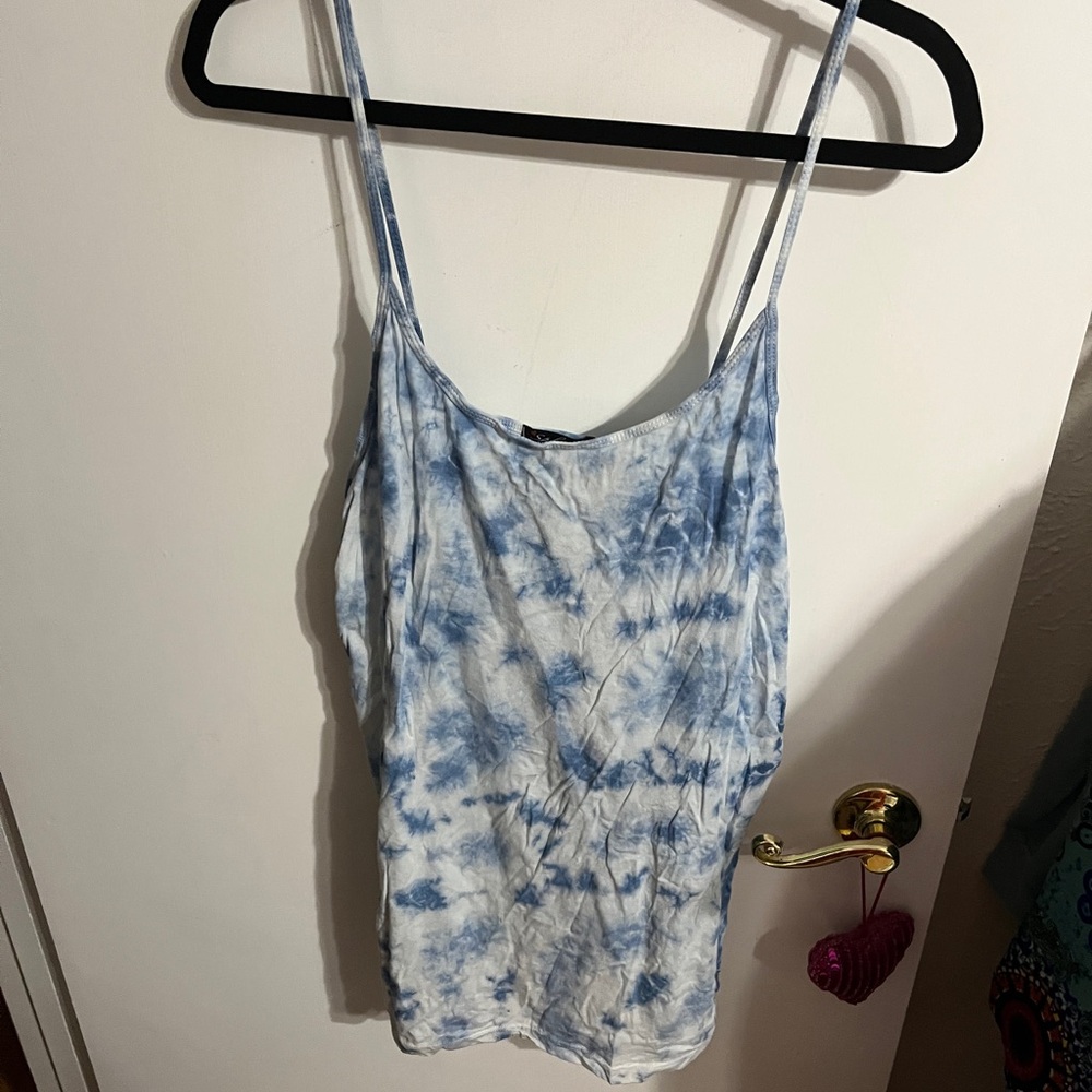 💜 3X Blue Tie-Dye Spaghetti Strap Top